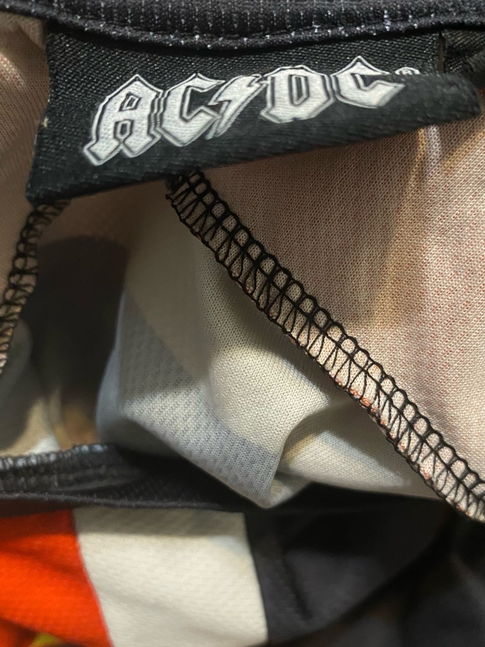 AC/DC Black Jersey with Red and Yellow Lightning Logo - Picture 3 of 3